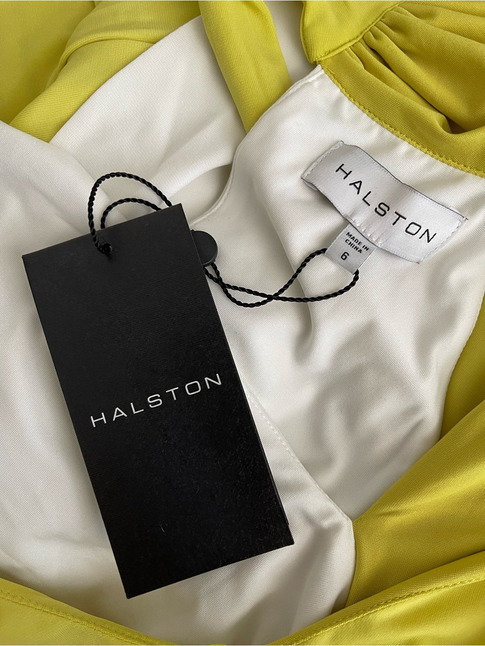 HALSTON Dian Two-Tone Draped Jersey Gown - Picture 3 of 5